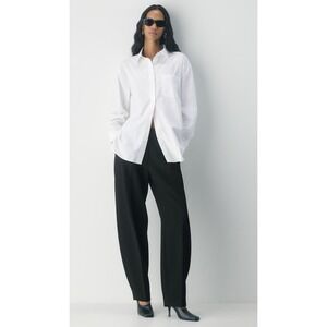 Aritzia BABATON Outro Oversized Poplin Shirt Women's XL White NWT $98